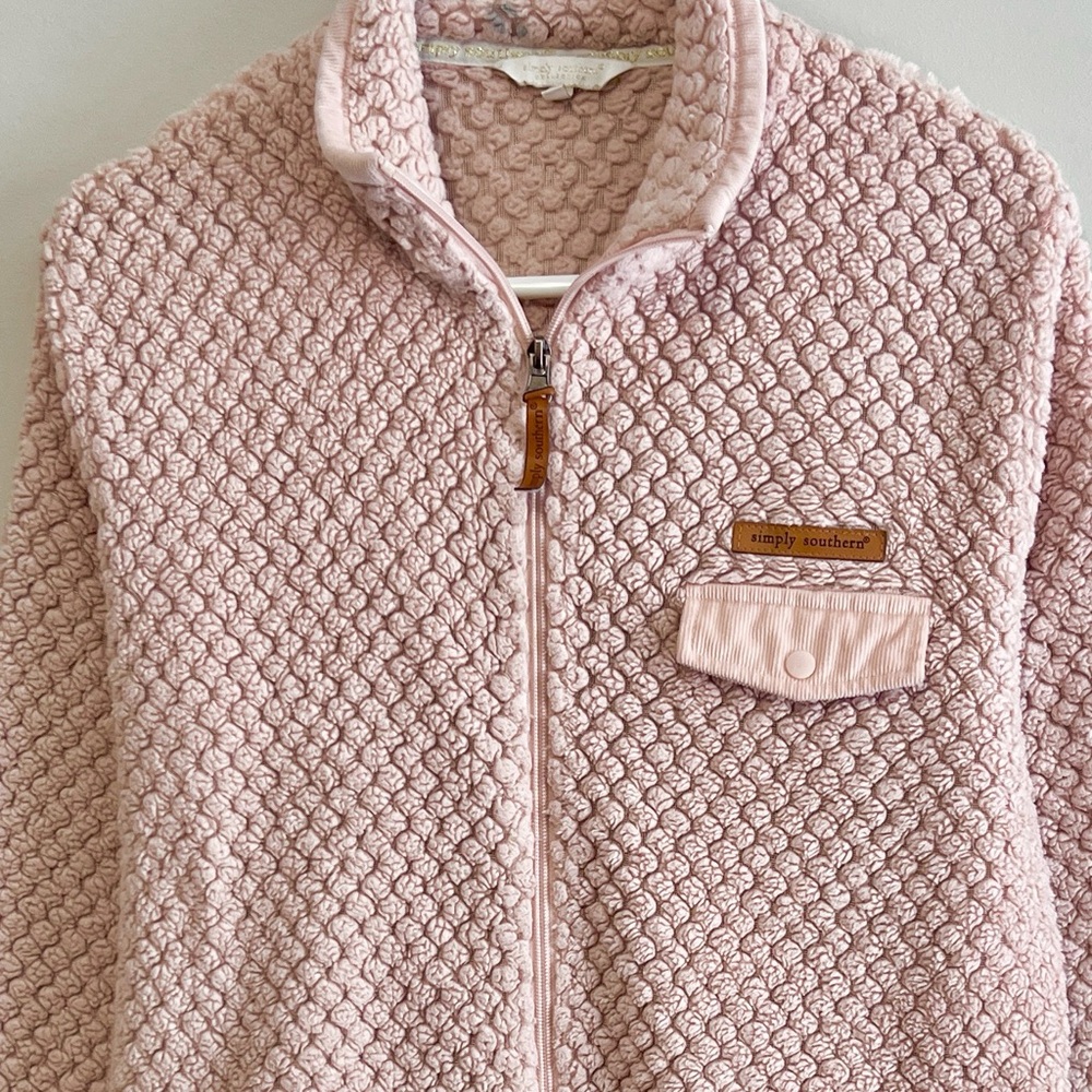Simply Southern Full Zip Sherpa Jacket - Picture 3 of 5